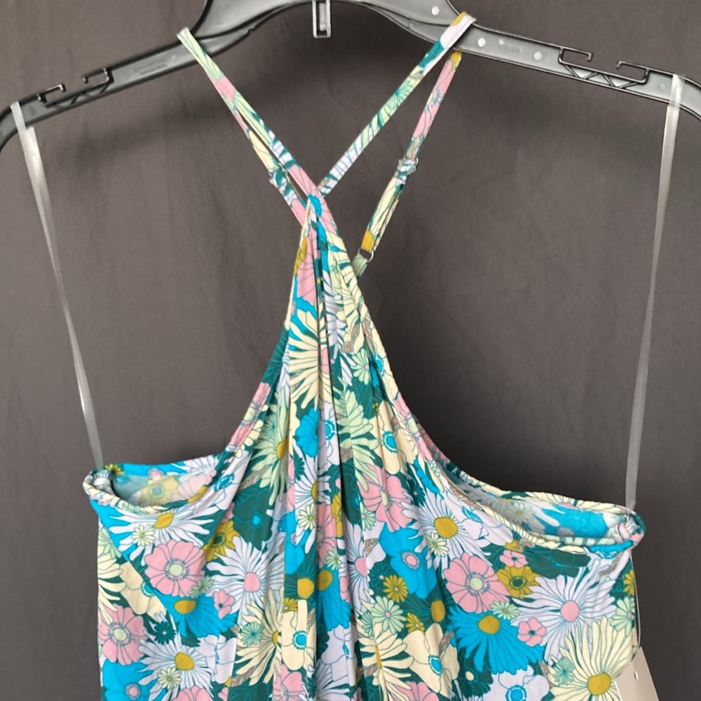 3/$24 SO dress Halter neck swing mini dress floral print dress boho M jr - Picture 9 of 17